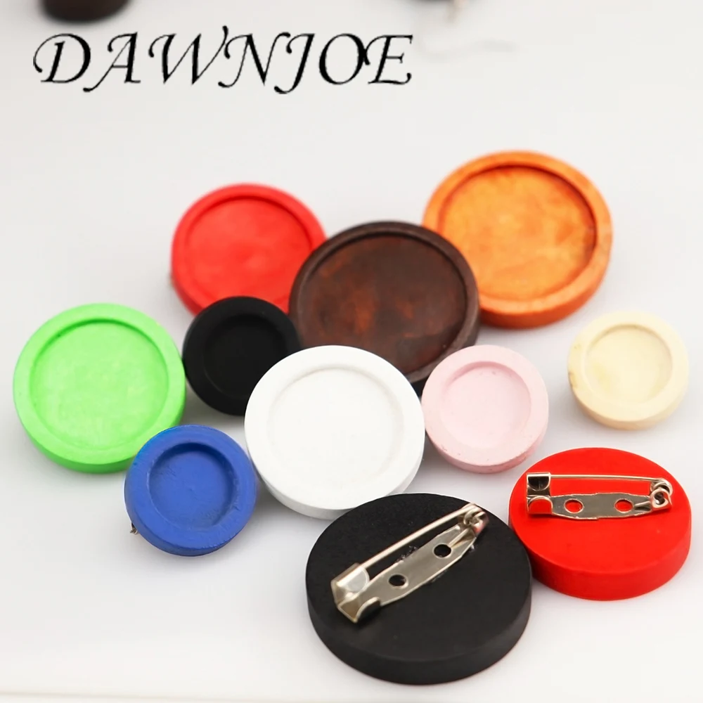 

Деревянная булавка для брошей «сделай сам» 10 шт., булавка-зажим для заготовки под кабошон, безопасное основание для изготовления брошей, зна...