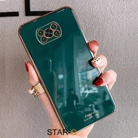 luxury plating silicone phone case on for xiaomi mi poco x3 pro nfc x3pro electroplate gold bumper soft protective back cover