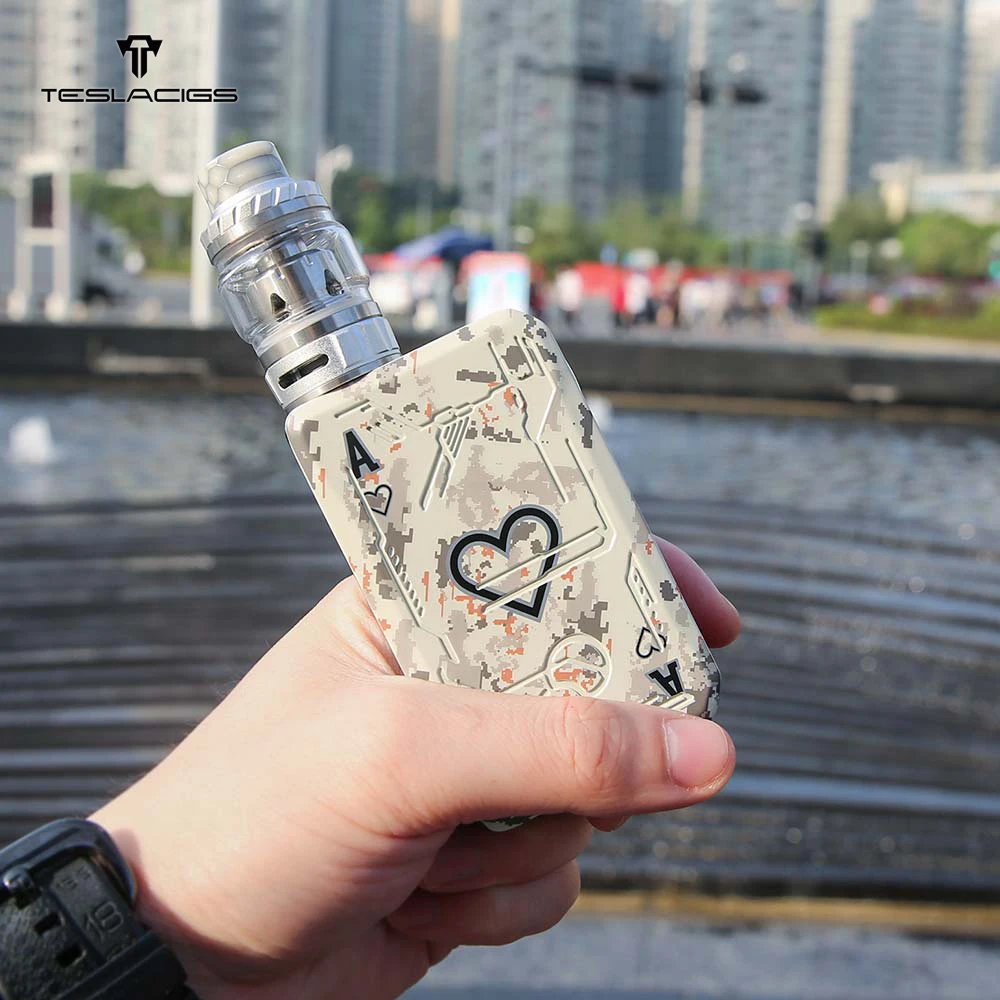 Оригинальный Teslacigs Poker 218 Вт с полимерной электронной сигаретой 6 мл Vape испаритель