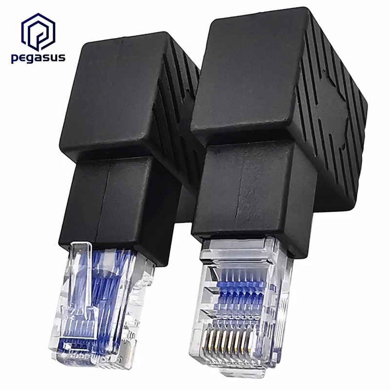 90 ° вверх вниз левый правый прямой угол Ethernet LAN RJ45 штырь-гнездо сеть Cat5/Cat5e