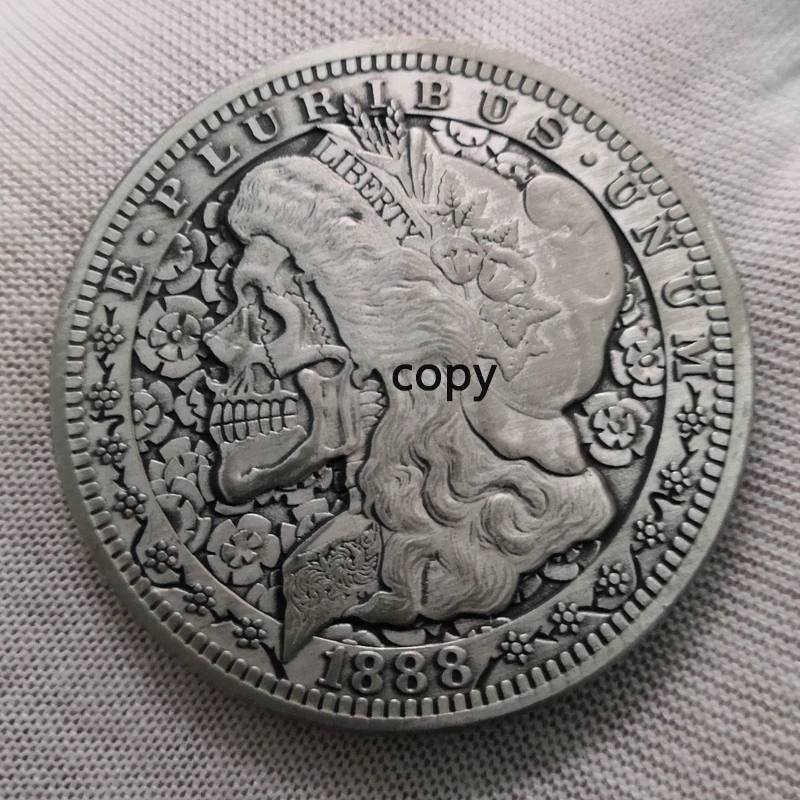 Коллекция Американских Монет Хобо с черепом 1888 копия американских монет