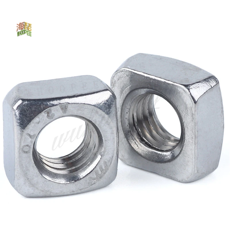 

50pcs 20pcs 10pcs DIN557 M3 M4 M5 M6 M8 A2 Stainless Steel Metric Square Nuts