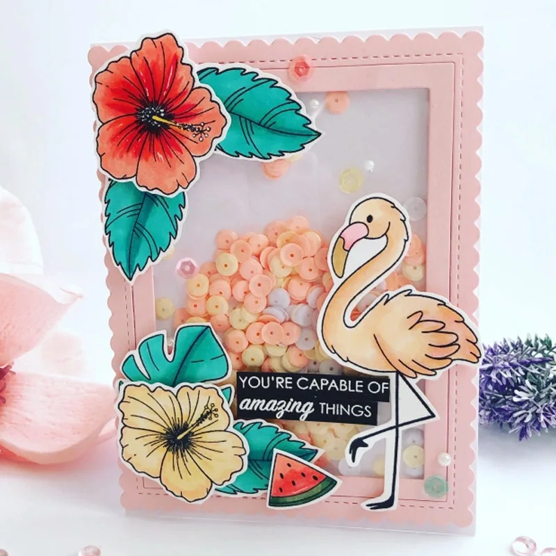 Летние прозрачные штампы с изображением животных Ленивец единорога медведя птиц