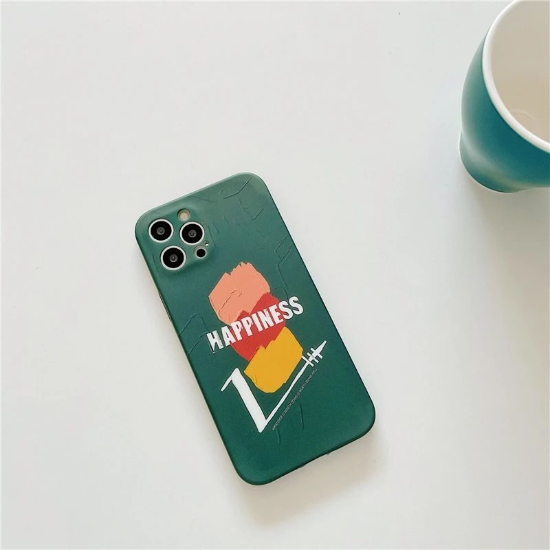 

Fashion Dark greenLiquid silicon Case For Apple iphone 12 11 XS Pro Max Mini Phone case X XR SE 8 7 Plus Anti fall phone case