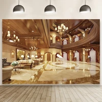 laeacco luxury hotel lobby tiles chandelier piano room decoration portrait backdrop photographic photo background for photo stud