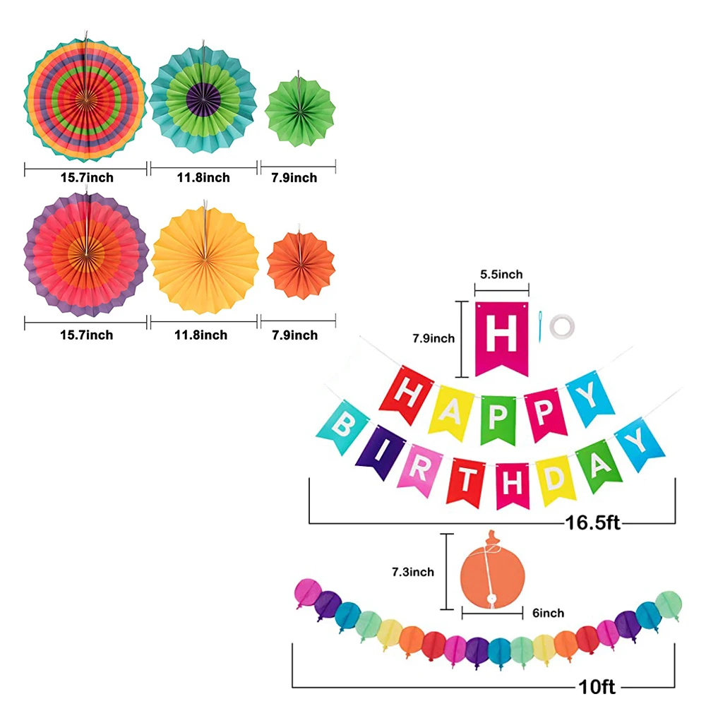 1 Набор С Днем Рождения баннер с надписью воздушные шары конфетти цвета розовое