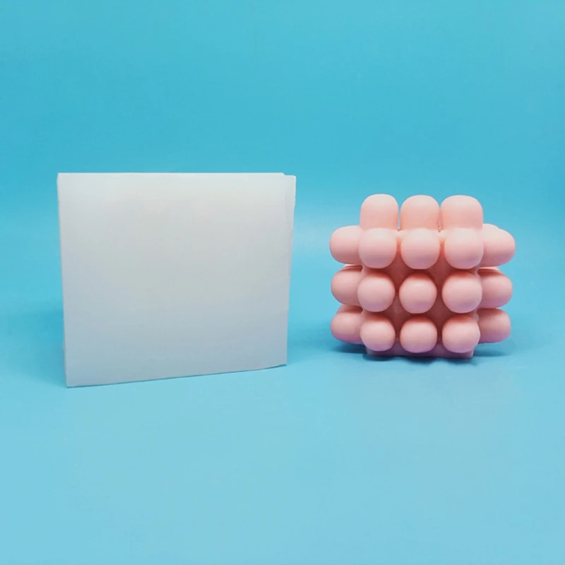 

3D Cube Silicone Mold for Handmade Candle Making Mould Soap Cake Candy Fondant