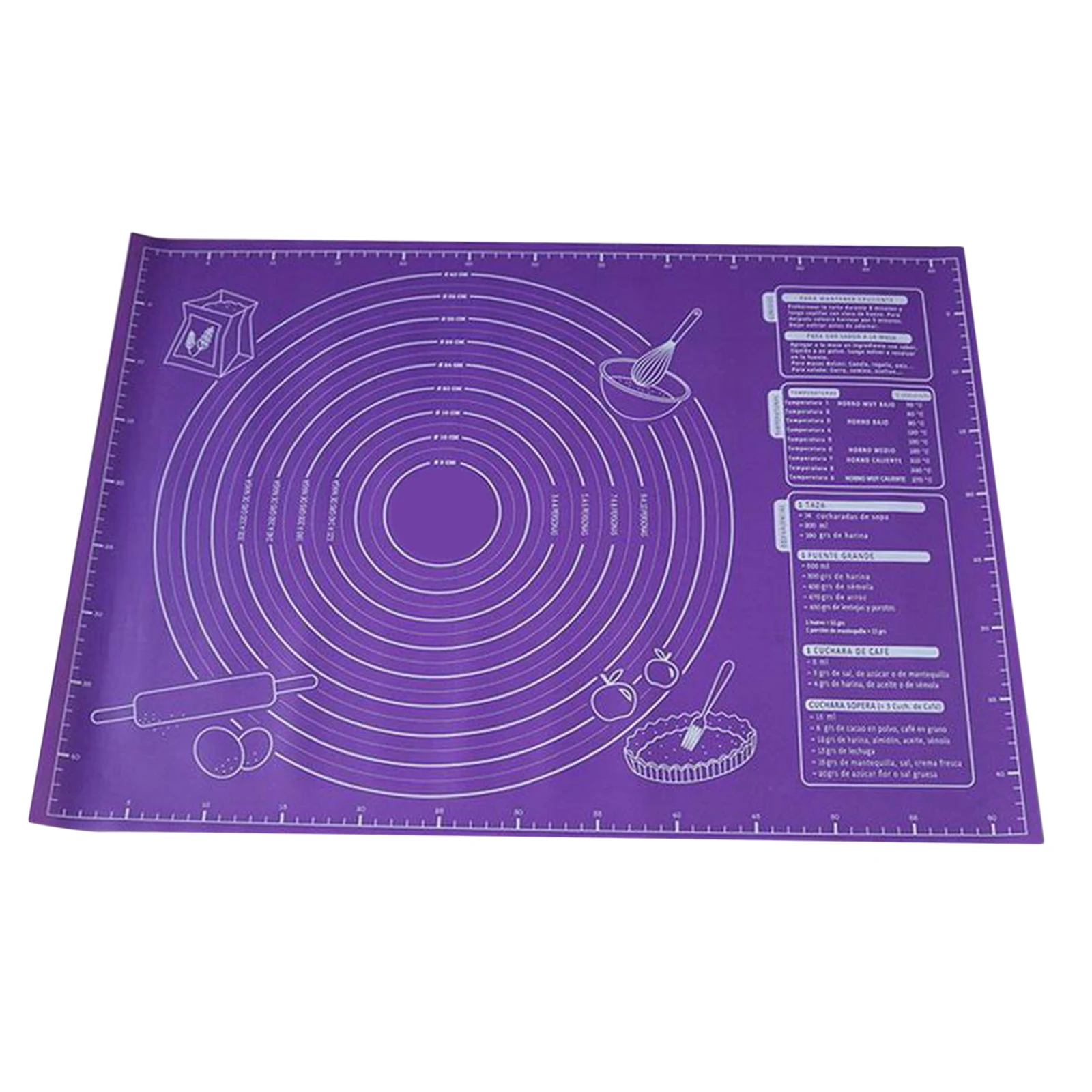 

Silicone Pastry Baking Mat with Measurements Fondant Sheet Non- Mat