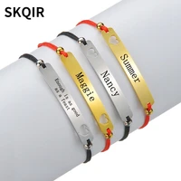 personalized custom name bracelet for women men hollow love couple braided bracelets stainless steel jewelry gift wholesale