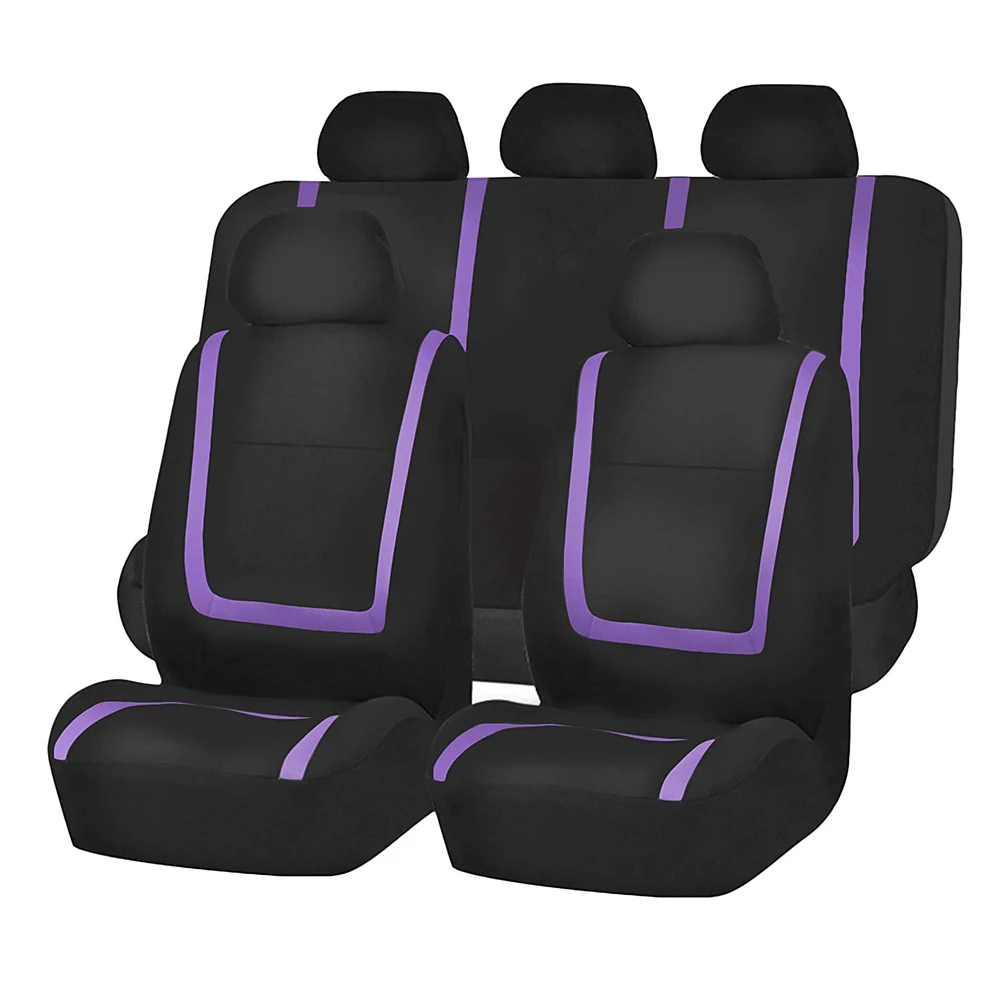 purple Автомобильные универсальные чехлы для сидений, аксессуары для интерьера, подушка безопасности, Совместимый Чехол для сидений, красный, синий, серый, защита для сидений, подушка, защитная, авто - Название цвета: purple