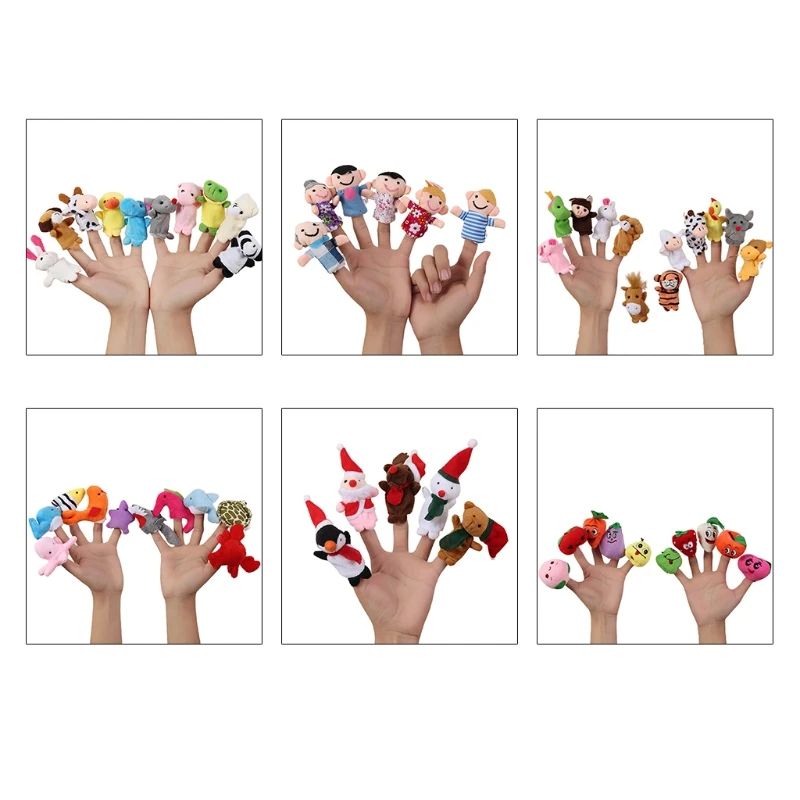 

72XC Gesture Finger Puppets for Kids Play Accompany Interactive Toy Kids Favourite Halloween Presents Kids Lovely Present