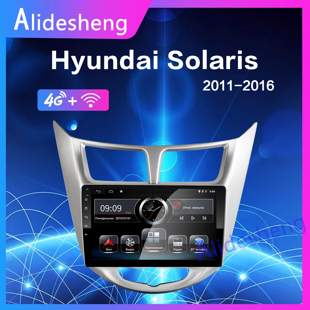 4G Android 8 1 автомобиль радио мультимедиа плеер для Hyundai Solaris Accent 2010 2011 2012 2013 2014 2015 2016 gps