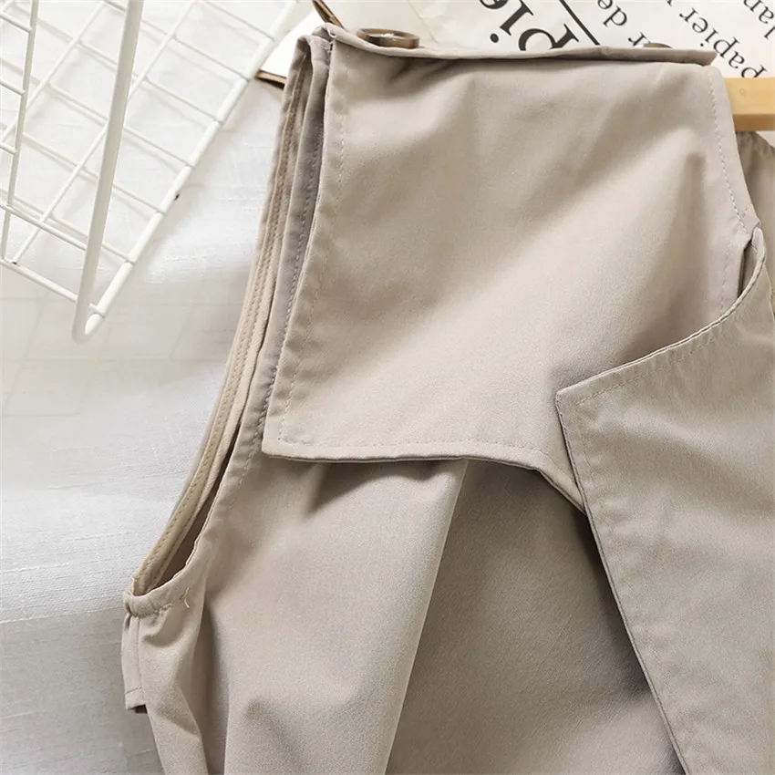 Gowyimmes New Autumn Slim Women Trench Dress Elegant Office Lady Sleeveless Dress Vestidos Winter Bottomings Vestido PD533