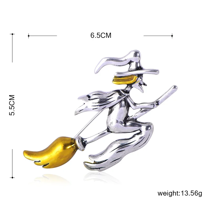Эмаль Blucome броши в виде метлы для верховой езды волшебный подарок на Хэллоуин