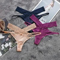 women sexy lace panties transparent low waist underpant hollow out thong female seamless g string underwear lingerie
