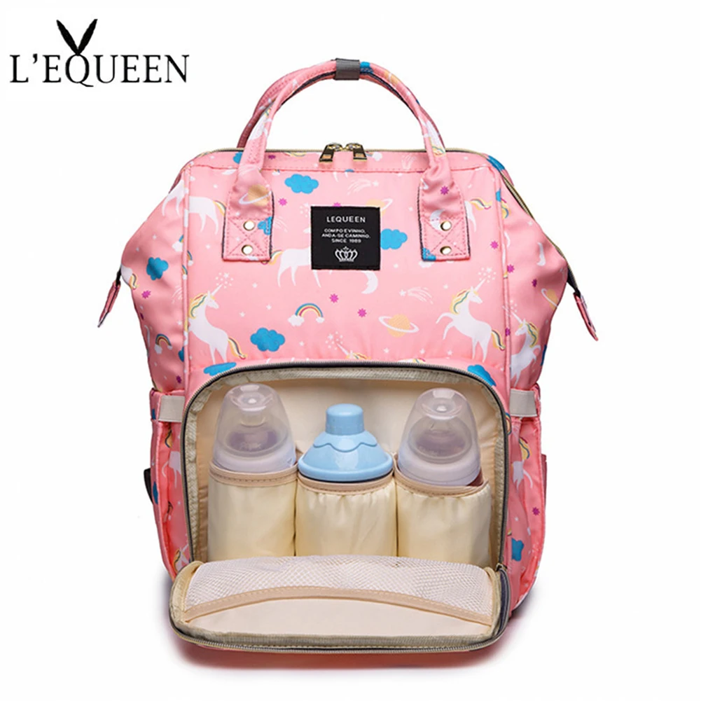 

Cute Cartoon Unicorn Printing Diaper Bag Baby Nappy Backpack Mummy Large Capacity Stroller Bag Multi-function Waterproof Travel