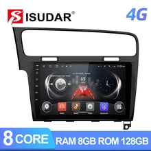 Isudar T72 Automotivo Radio Android 10 For VW/Volkswagen/Golf 7 GPS Car Multimedia Player Octa Core RAM 8GB ROM 128GB FM No 2DIN