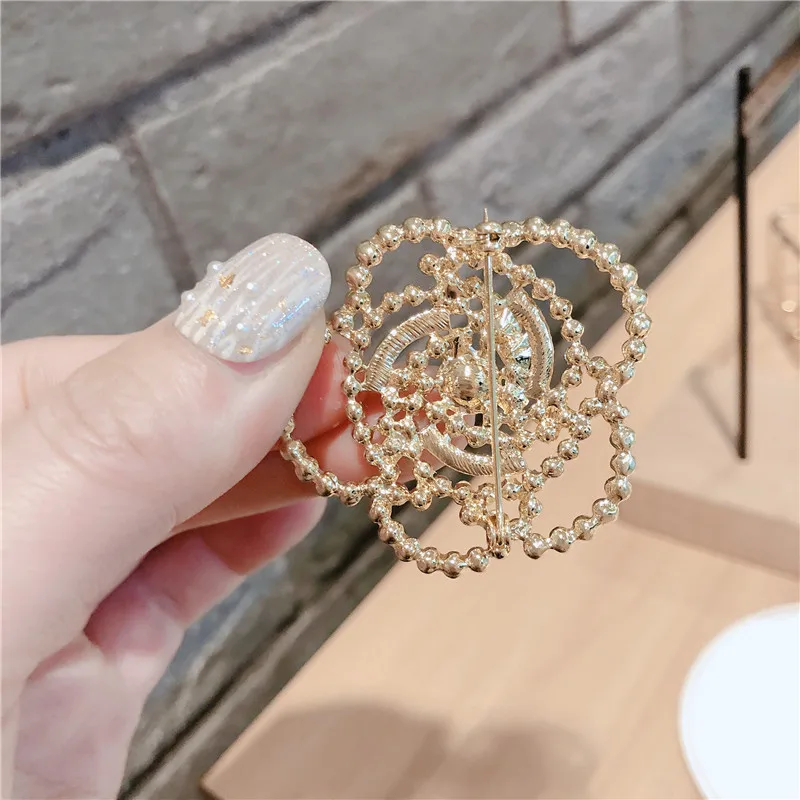 Роскошная брендовая брошь с дизайном камелии модная роза банкетная женская