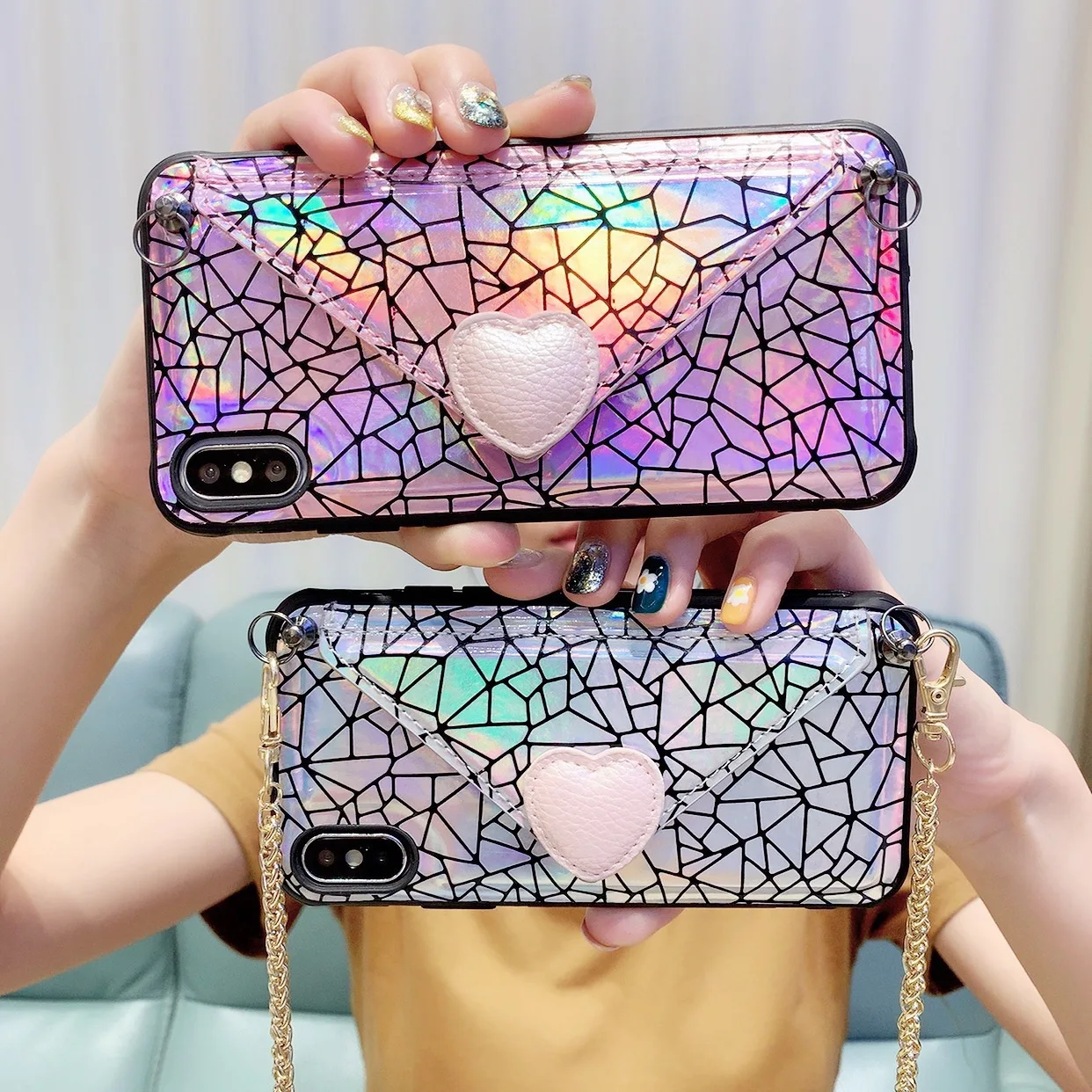 Чехол кошелек для iphone xr чехол мобильного телефона диагональная веревка лазерный