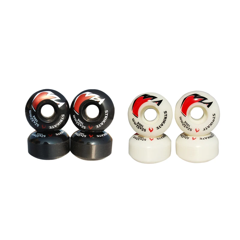 

STRIKATE 4Pcs Skateboard Wheels 52X32mm PU Wheels Double Rocker The Invert Board Wheel High Rebound 100A