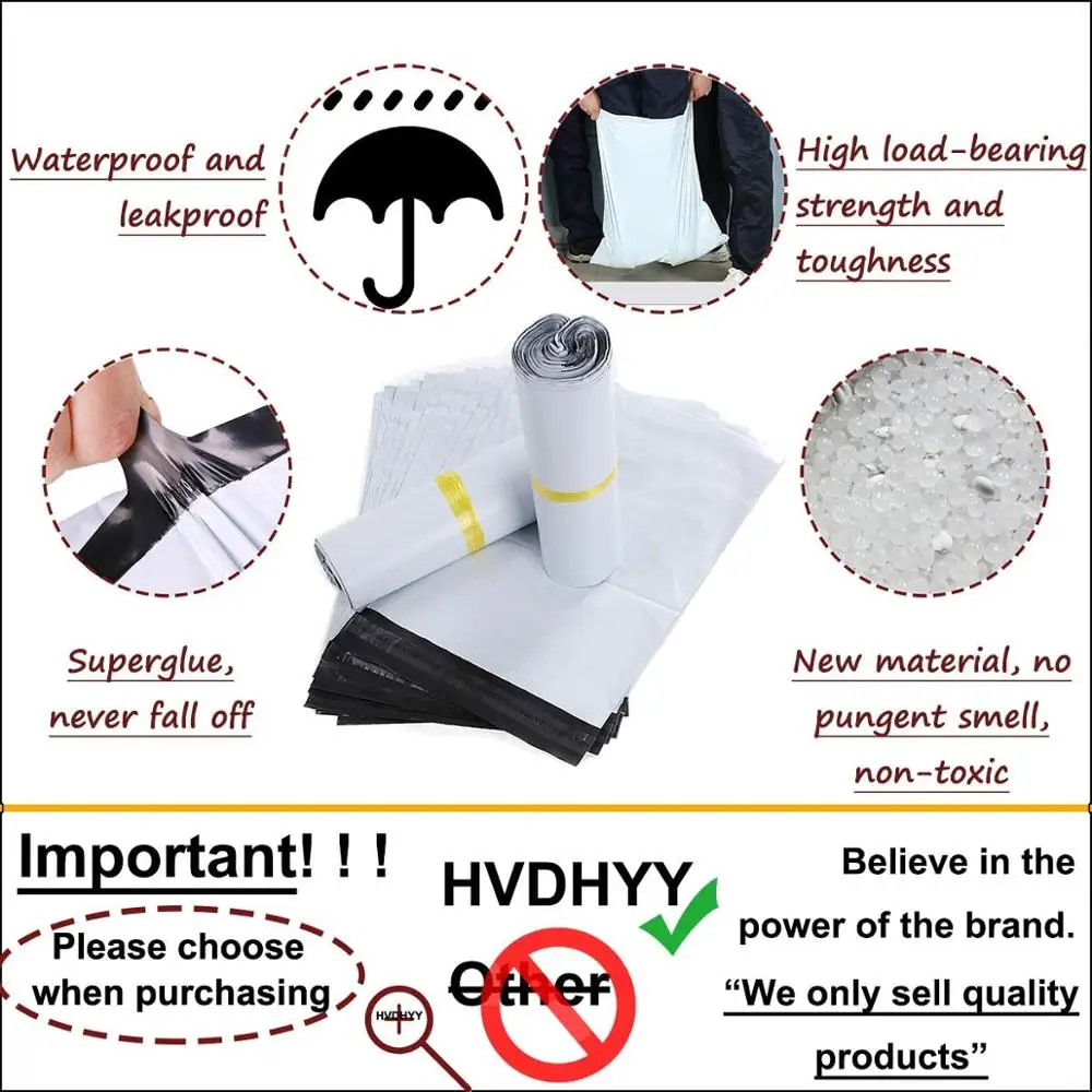 

50pcs/Lots White Courier Bag Express Envelope Storage Bags Mail Bag Mailing Bags Self Adhesive Seal Plastic Packaging Pouch