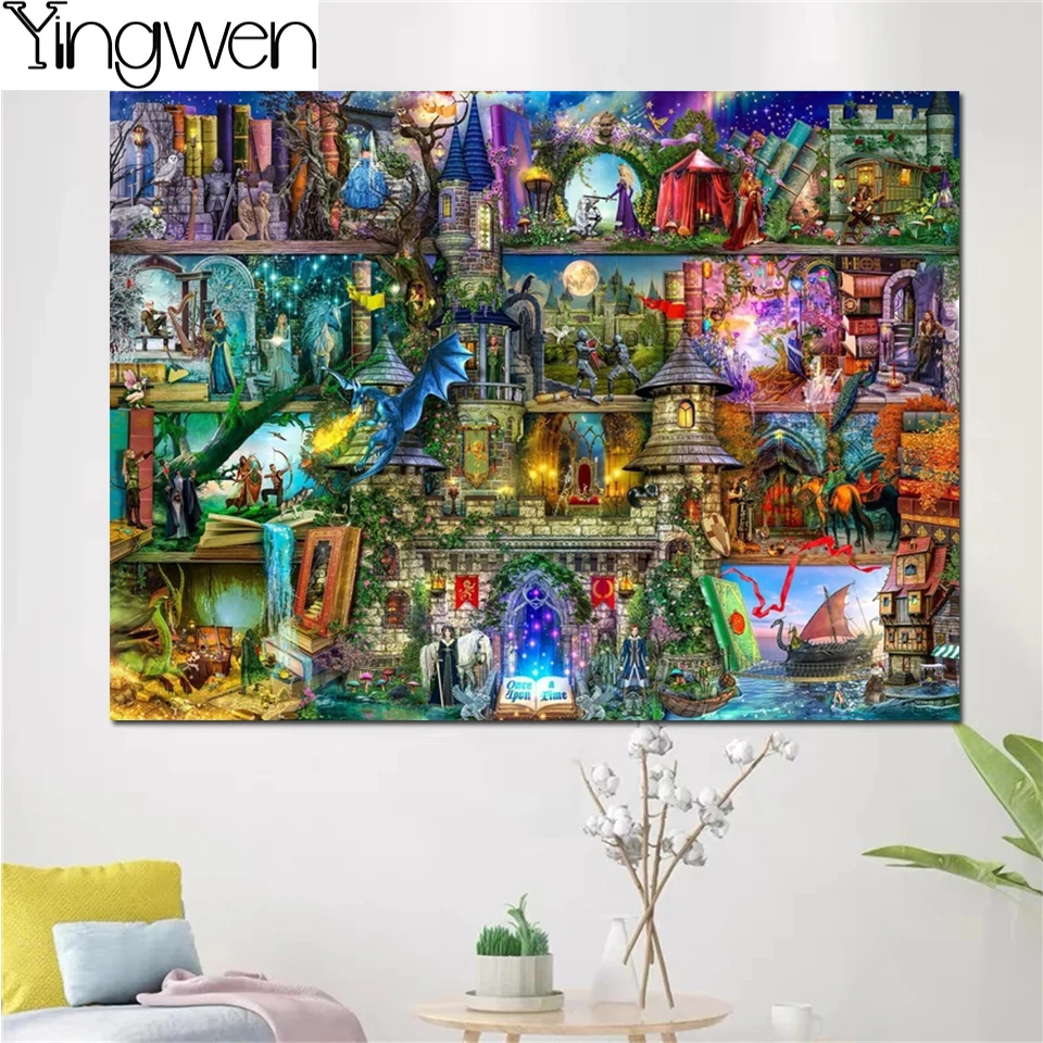 

Once Upon A Fairytale 5D Diamond Painting Fantasy Cross Stitch Kits Full Diamond Embroidery Amazing Artwork Picture Home Decor