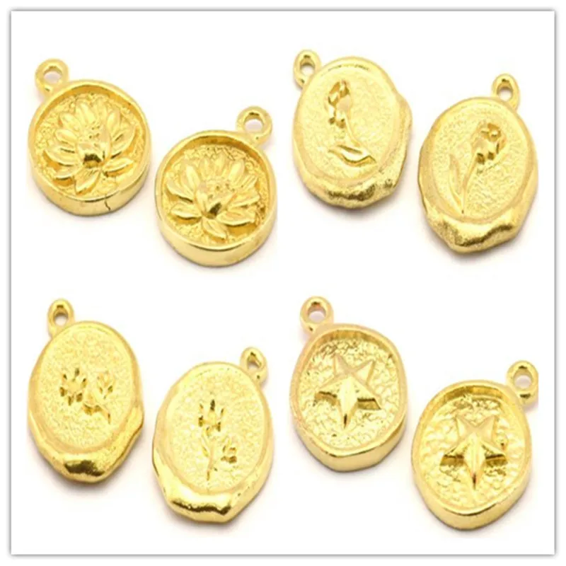 Комплект из 4 предметов. Круглая сырая латунь (без никеля и свинца)