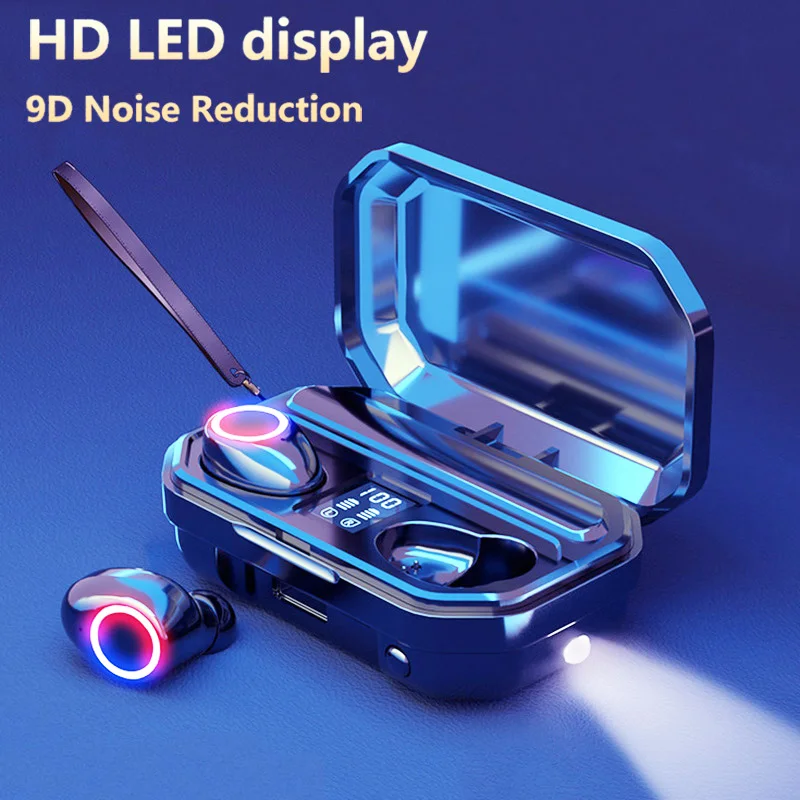 Водонепроницаемые беспроводные наушники Tws шумоподавляющие Bluetooth Спортивная