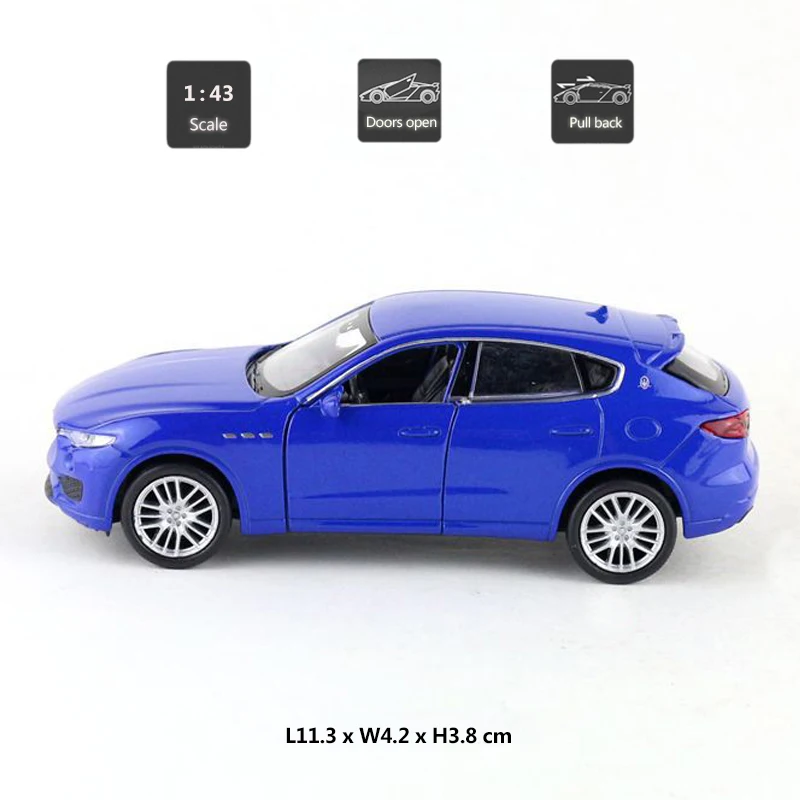 HOMMAT 1:43 весы Maserati Levante внедорожник Игрушечная модель автомобиля сплав Металл