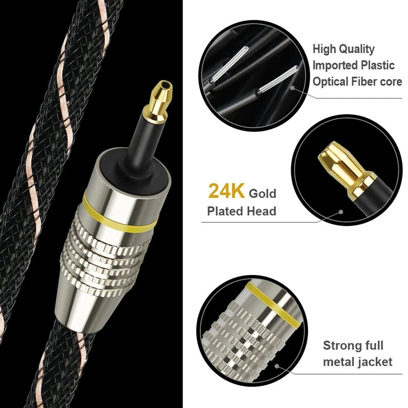 Оптический кабель Toslink to Mini 3 5 мм SPDIF с цифровым звуком м | Электроника