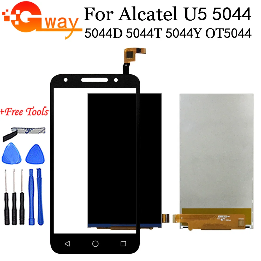 

5,0 "для Alcatel One Touch U5 OT5044 5044 5044D 5044I 5044T 5044Y ЖК-дисплей сенсорный экран панель телефон Замена + Бесплатные инструменты