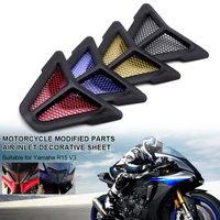 motorcycle headlight air inlet cover aluminum alloy mesh cover guard air inlet protector for 2018 2020 yamaha r15 v3 accessories