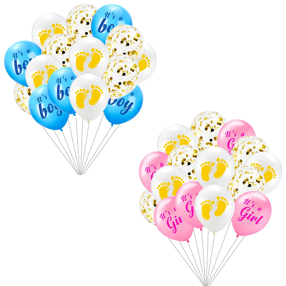 Мальчик девочка детские ступни телефон розовый синий детский праздничный шар