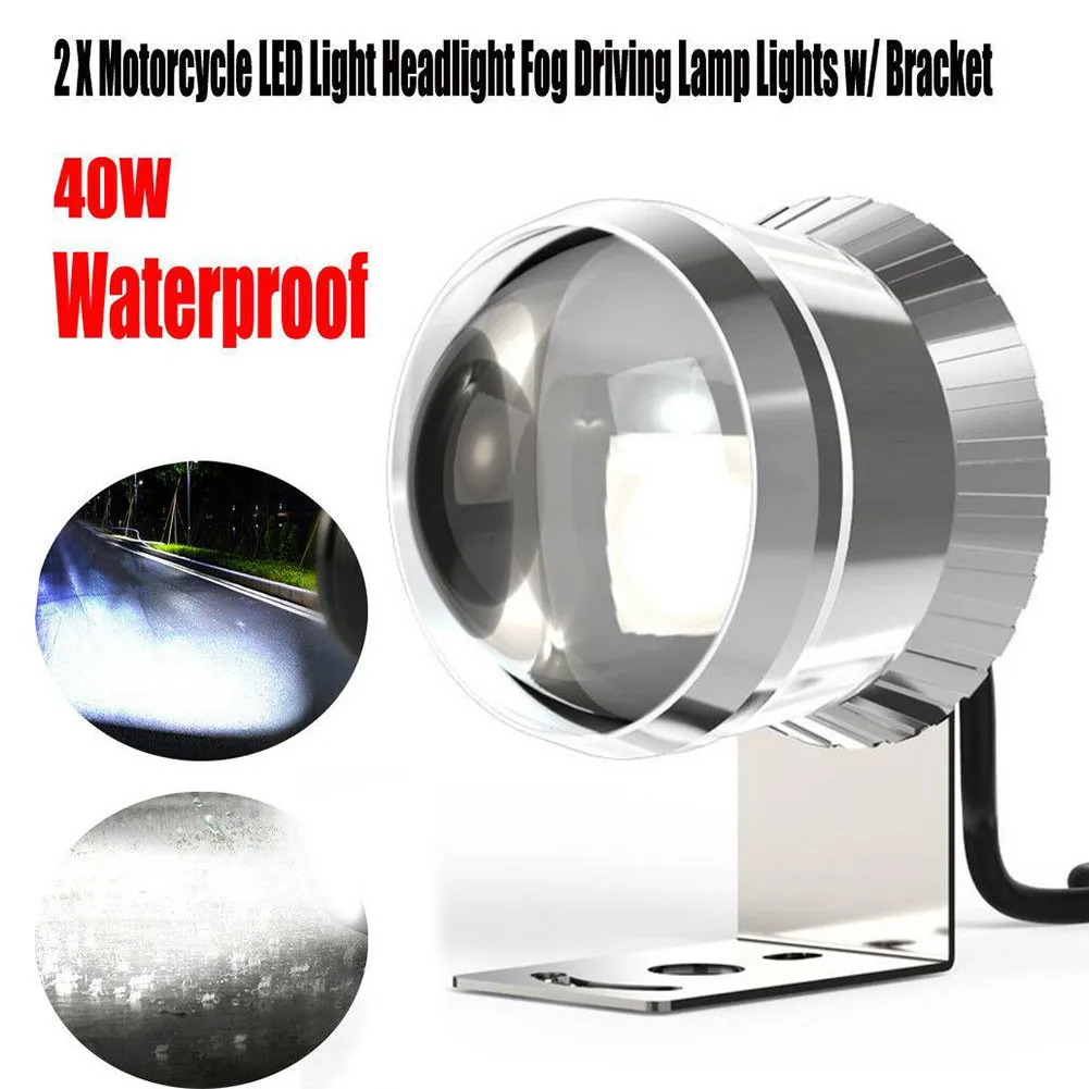 

Lights LED Spot Light Motorcycle With Bracket 6000k~6500k Fog Driving Headlight
