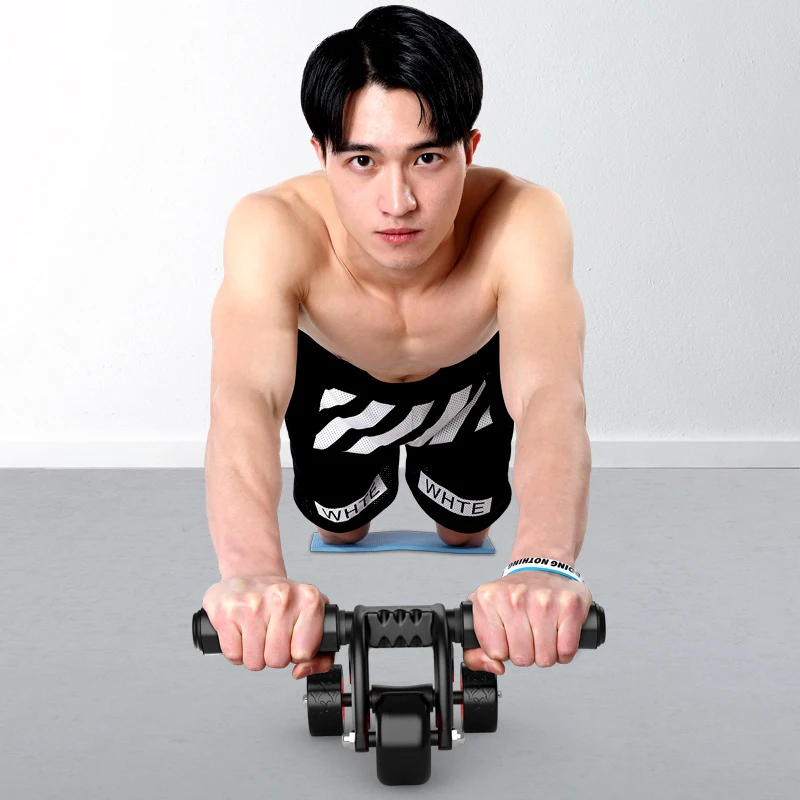 

3 Wheels Abdominal Roller Muscle Trainer For Fitness Abs Core Workout Home Gym Rebound Abdominal Trainer Fitness Equipment