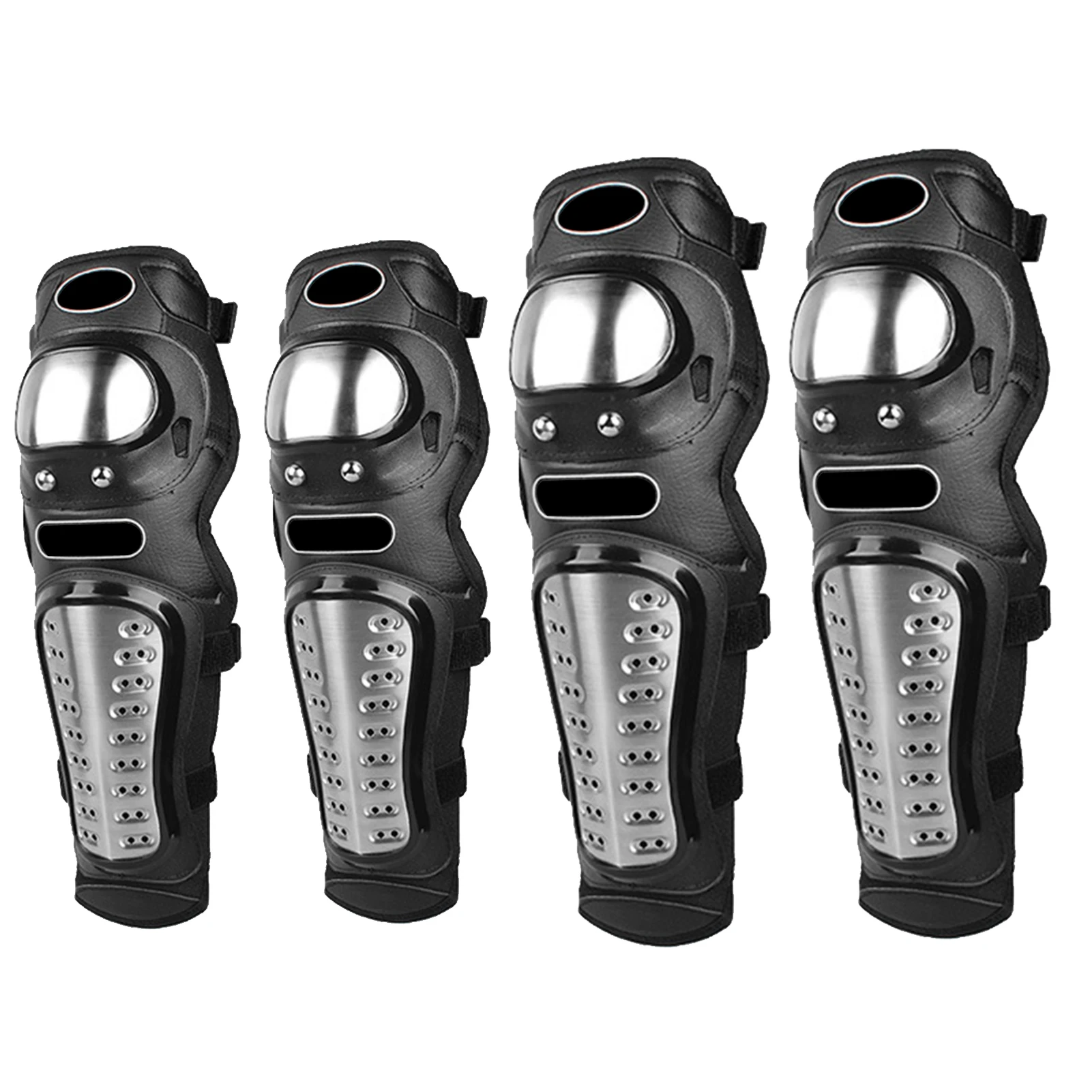 

Motorcycle Knee & Elbow Protective Pads Stainless Steel Motocross Skating Knee Protectors Riding Protective Guards Pads