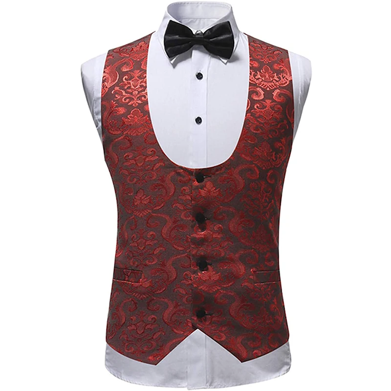 Для мужчин печати Slim Fit костюм классический официальная Вечеринка церемонии с