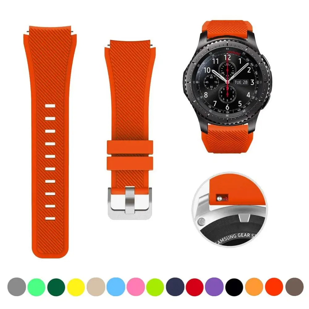 

Strap Voor Samsung Galaxy Horloge 3 46Mm Gear S3 Frontier Amazfit Bip/Actieve Armband 20/22Mm horloge Band Huawei Horloge Gt 2/2