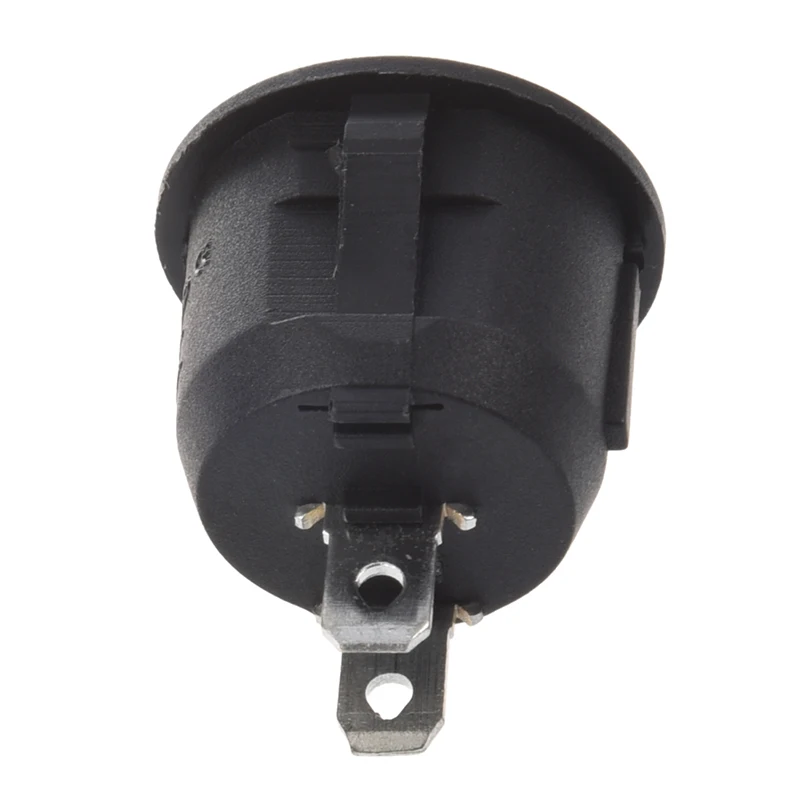 10 шт. AC 6A 10A 250V Вкл/Выкл кнопка в SPST Круглый Лодка кулисный переключатель черный |