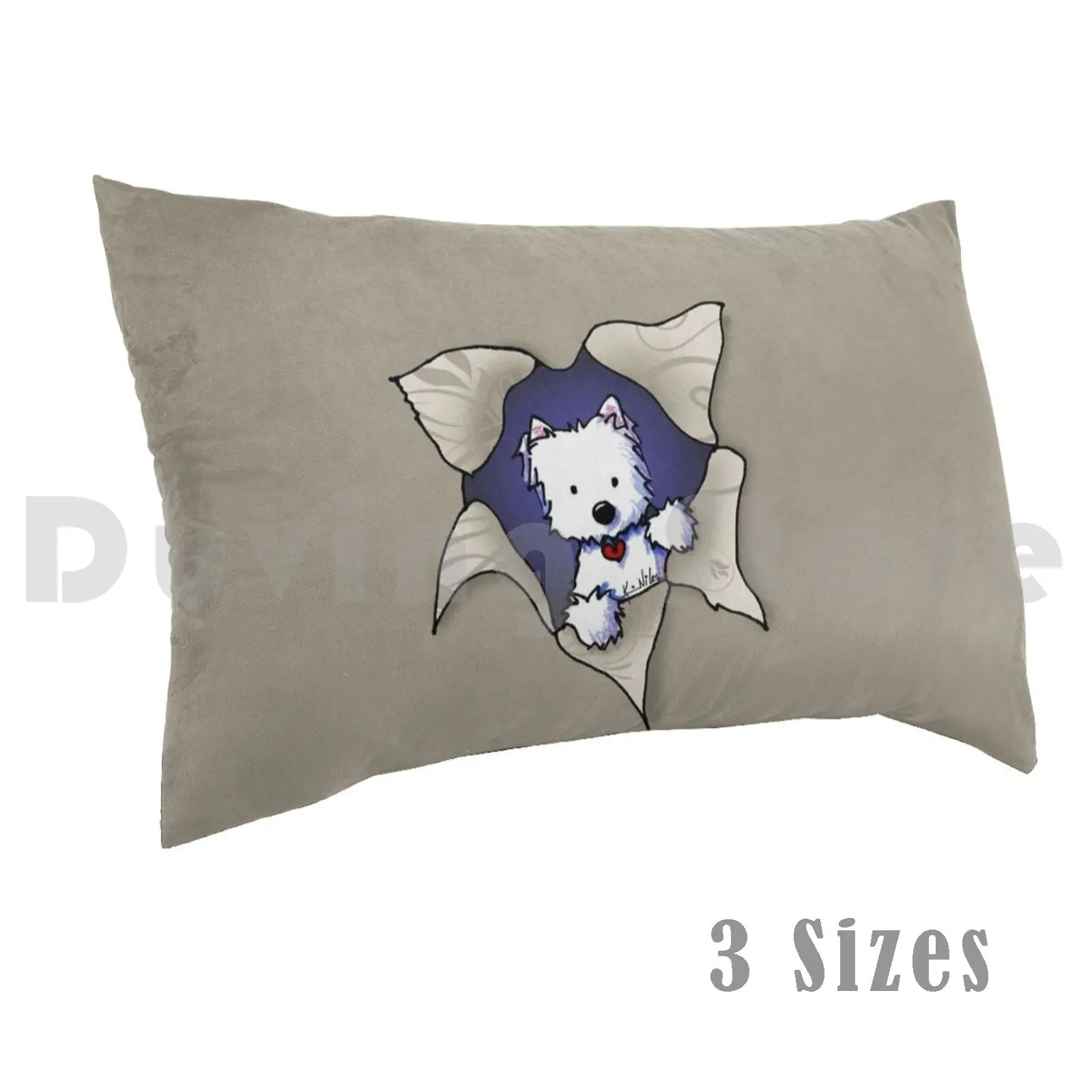 

Kiniart Westie Подушка Чехол с принтом 50x75 Westie Terrier Westie Dog West Highland White Terrier