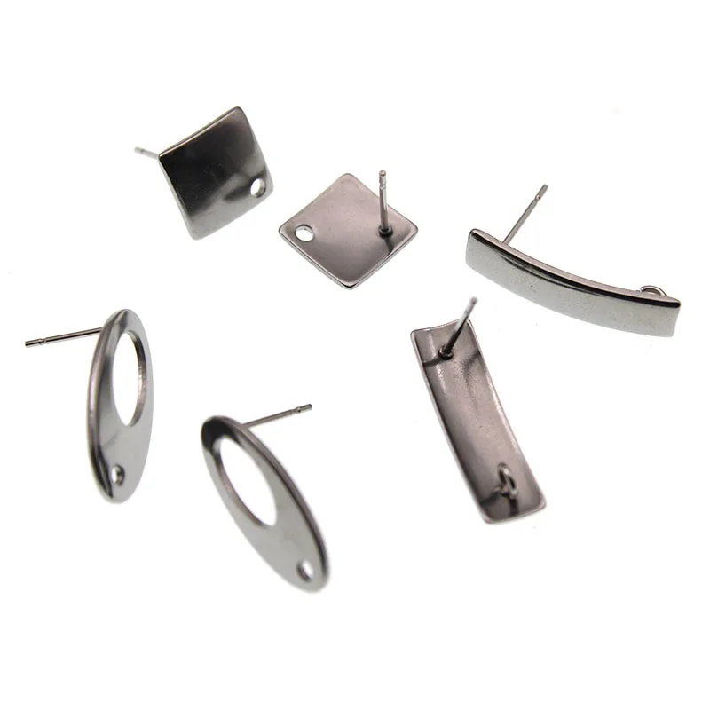 20 шт./лот пустые серьги из нержавеющей стали шпильки для ювелирных изделий