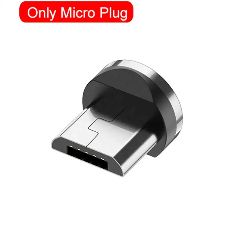 Suntaiho USB магнитная зарядка течёт светильник светодиодный Micro USB магнитный кабель Быстрая зарядка для iphone светильник ing USB Type C кабель Магнитный кабель для мобильного телефона - Цвет: only Micro plug