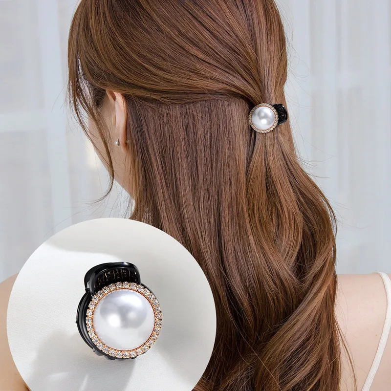 Женские акриловые заколки крабы CHIMERA простые для волос с крупными жемчужинами
