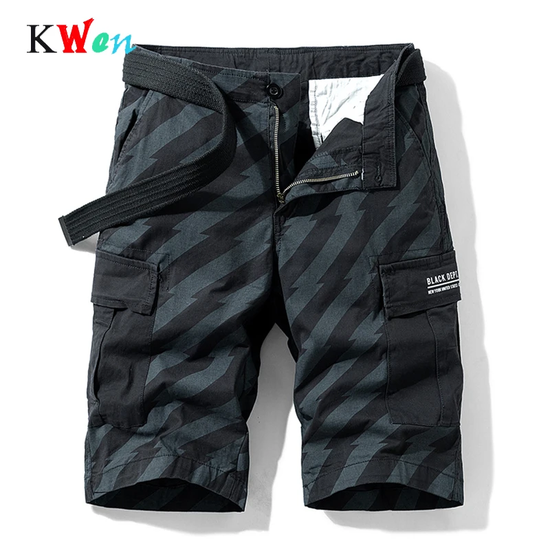 

No Male Belt Casual Wear Camouflage Shorts You'll See Military Baggy Men Carrying Striped Men's Shorts Tactical Shorts With
