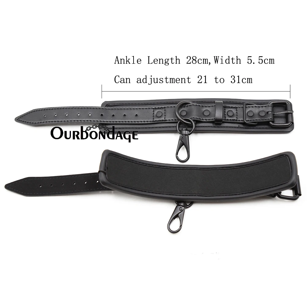 Ourbondage из искусственной кожи в стиле ретро Регулируемый наручники ограничения