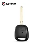 KEYYOU 15x1 кнопки дистанционный ключ заготовка с TOY43 лезвие (с светильник отверстие) ключей от машины пустой для Toyota 1 боковой кнопки