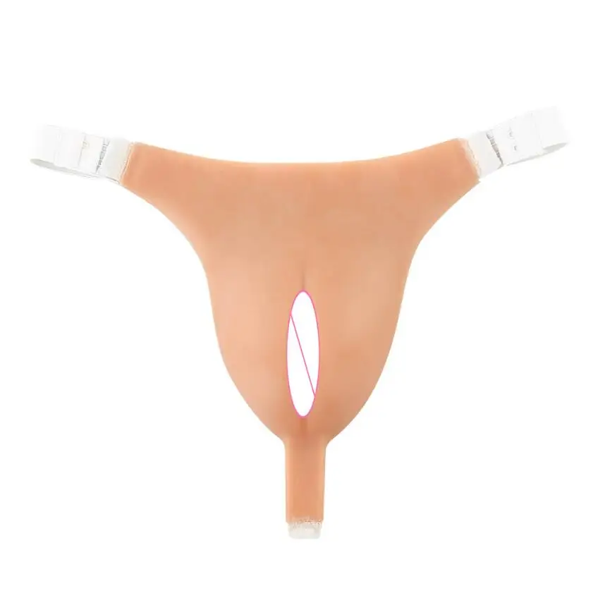 Т образный Ключ искусственная силиконовая брюки с искусственные накладные