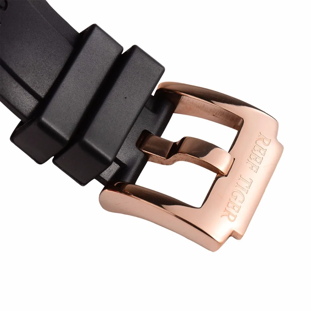 

Reef Tiger/RT Designer Watches for Men Big Dial Complicated Watch with Perpetual Calendar Rubber Strap Watch RGA3503