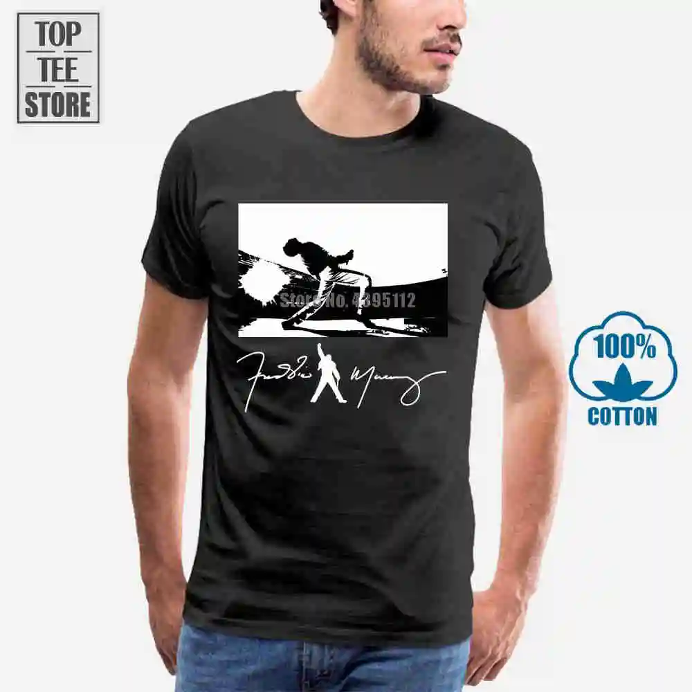 Черная Мужская футболка Фредди Меркури королева богемный Рапсодия хлопок S