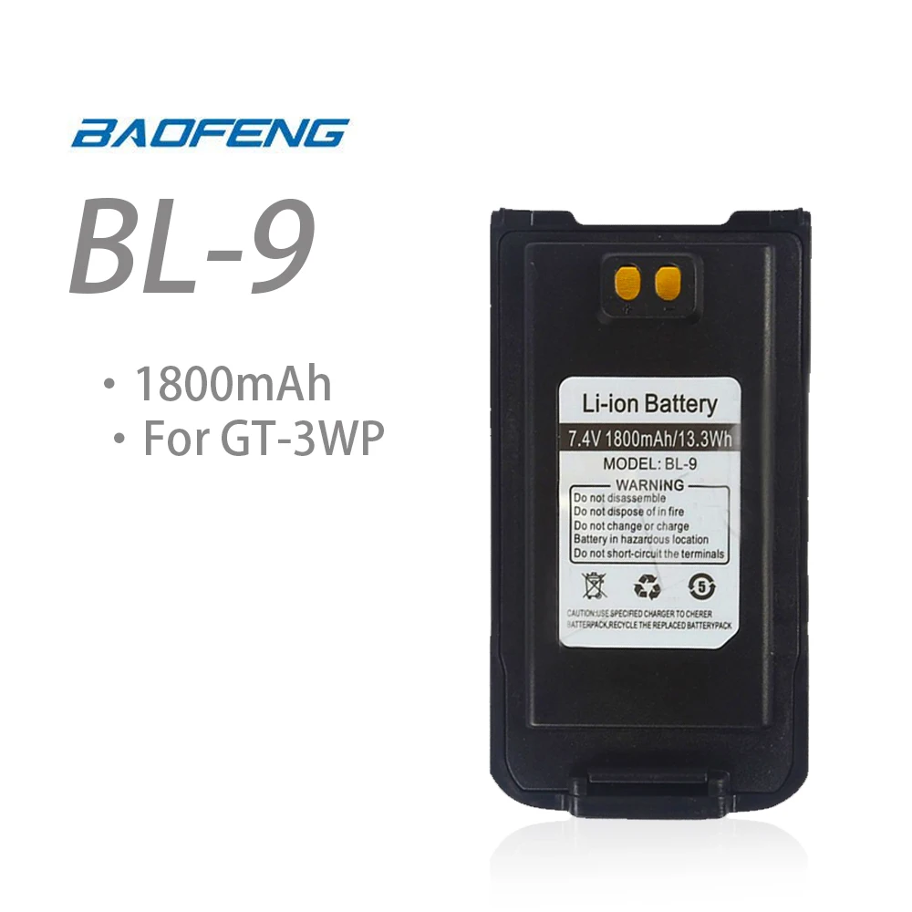 Оригинальная Аккумуляторная Батарея Baofeng GT 3WP 7 4 В 1800 мАч для заменяемой